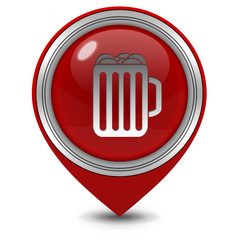 Beer pointer icon on white background