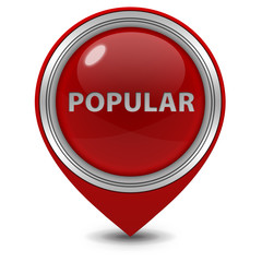 Popular pointer icon on white background