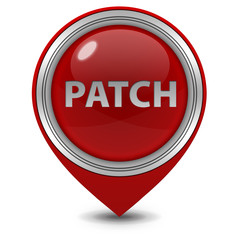 Patch pointer icon on white background