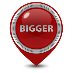Bigger pointer icon on white background