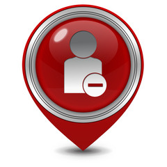 Dislike pointer icon on white background