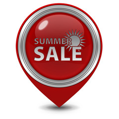 Summer sale pointer icon on white background
