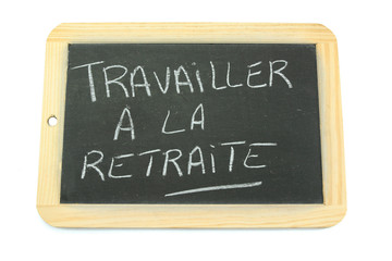 Fototapeta premium ardoise travailler à la retraite