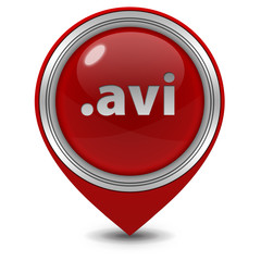 .avi pointer icon on white background