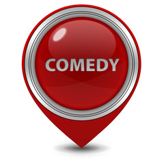 Comedy pointer icon on white background