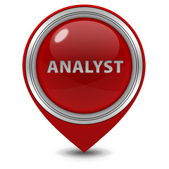 Analyst pointer icon on white background