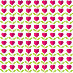 creative love plant pattern background vector