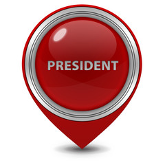 President pointer icon on white background