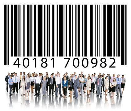 Bar Code Identity Marketing Data Encryption Concept