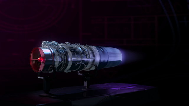 Turbojet Engine Aerodynamics Thrust Test Black Jet