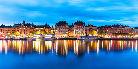 Fototapeta na wymiar Evening scenery of Stockholm, Sweden