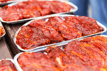 Fresh raw meat for babecue