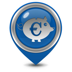 euro pig pointer icon on white background