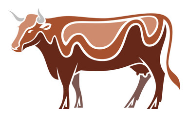 Stylized Cow - American Milking Devon