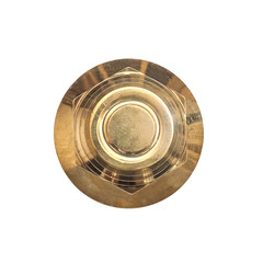 Top view of bolt nut for decorating and maintenance