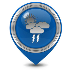 Rain pointer icon on white background