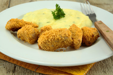 nuggets et purée