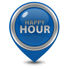 Happy hour pointer icon on white background