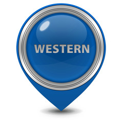 Western pointer icon on white background