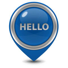 Hello pointer icon on white background