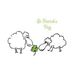 Two sheep with cloverr 2