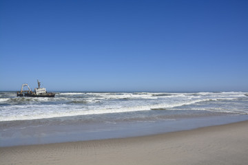 Shipwreck, Skeleton Coast, Namibia, Africa