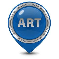 Art pointer icon on white background