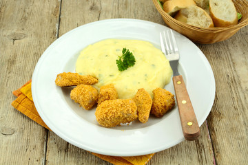 nuggets et purée