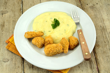 nuggets et purée
