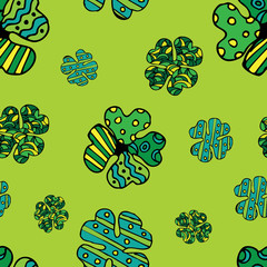 seamless colored  cloverleaf pattern