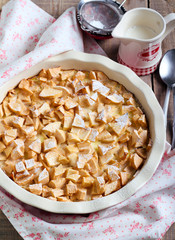 Apple and bread pudding