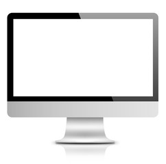 Modern LCD computer monitor (LCD display panel) isolated