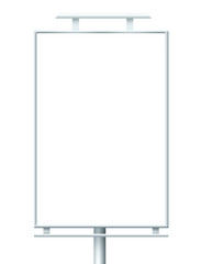 Blank billboard (city advert) isolated on white background