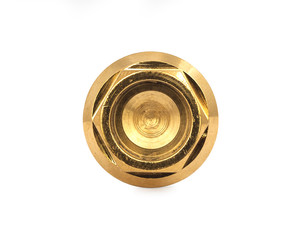 Isolated golden color bolt on white