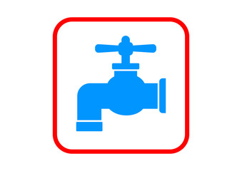 Faucet icon on white background