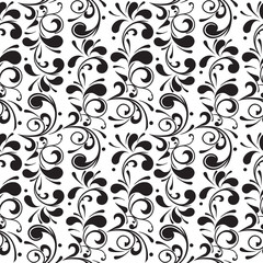Seamless floral pattern, endless repetition