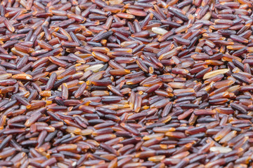 Close-up  brown rice background