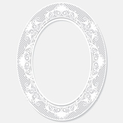 carved vintage frame made of paper for picture or photo
