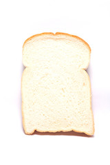 Fototapeta na wymiar one slice of white bread