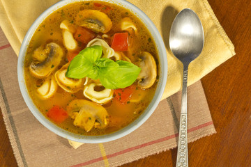 Mushroom Tortellini Soup