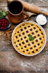 Homemade cherry pie