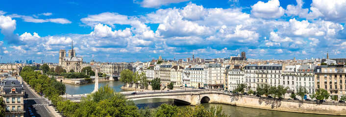 Seine and Notre Dame de Paris - obrazy, fototapety, plakaty