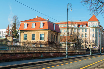 Fototapeta na wymiar Botanical Garden and Vodnikova street in Zagreb