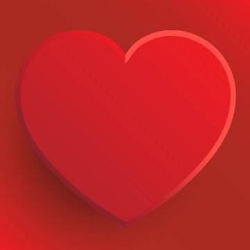 Red Valentines Day Heart - vector