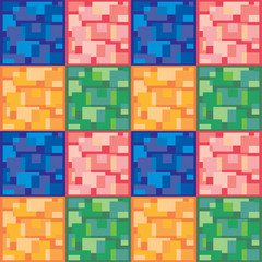 Vector background, tiles in four colors