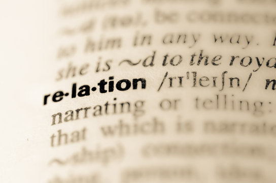 Dictionary definition of word relation