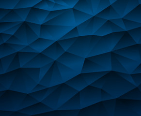 abstract blue mosaic lowpolygonal triangle background