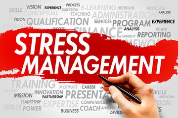 Stress Management word cloud, business concept