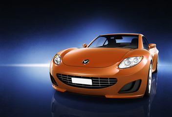 Naklejka premium Comtemporary Car Elegance Vehicle Transportation Luxury Concept