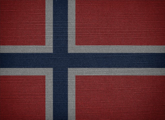 Fototapeta premium The Kingdom of Norway fabric flags